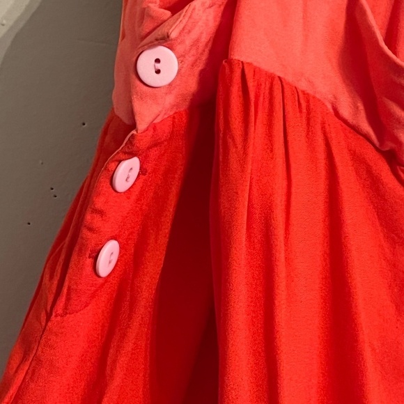 Bang Bang Copenhagen Girls Dress Size 2-3Y Summer Color Bird Red Pink Maxi Cute - Picture 7 of 12